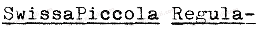 SwissaPiccola Regula字体转换